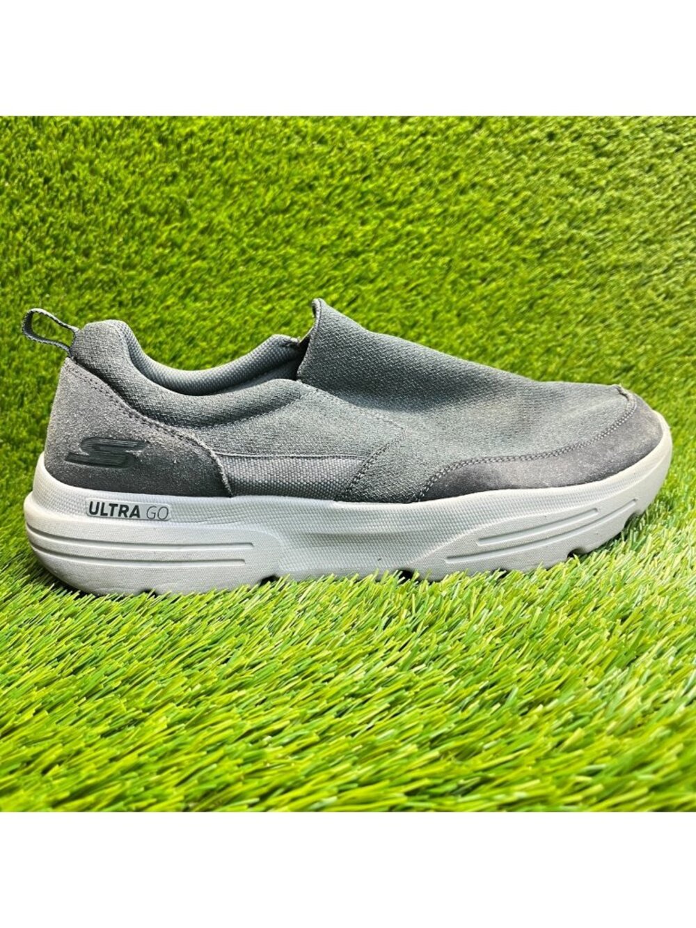 Skechers Gowalk Duro Mens Size 11.5 Gray Casual Walking Slip On Shoes Sneakers